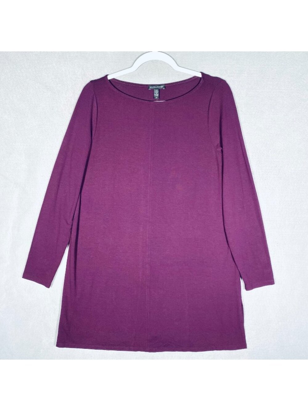Eileen Fisher Dress Small Purple Long Sleeve Pullover Minimalist